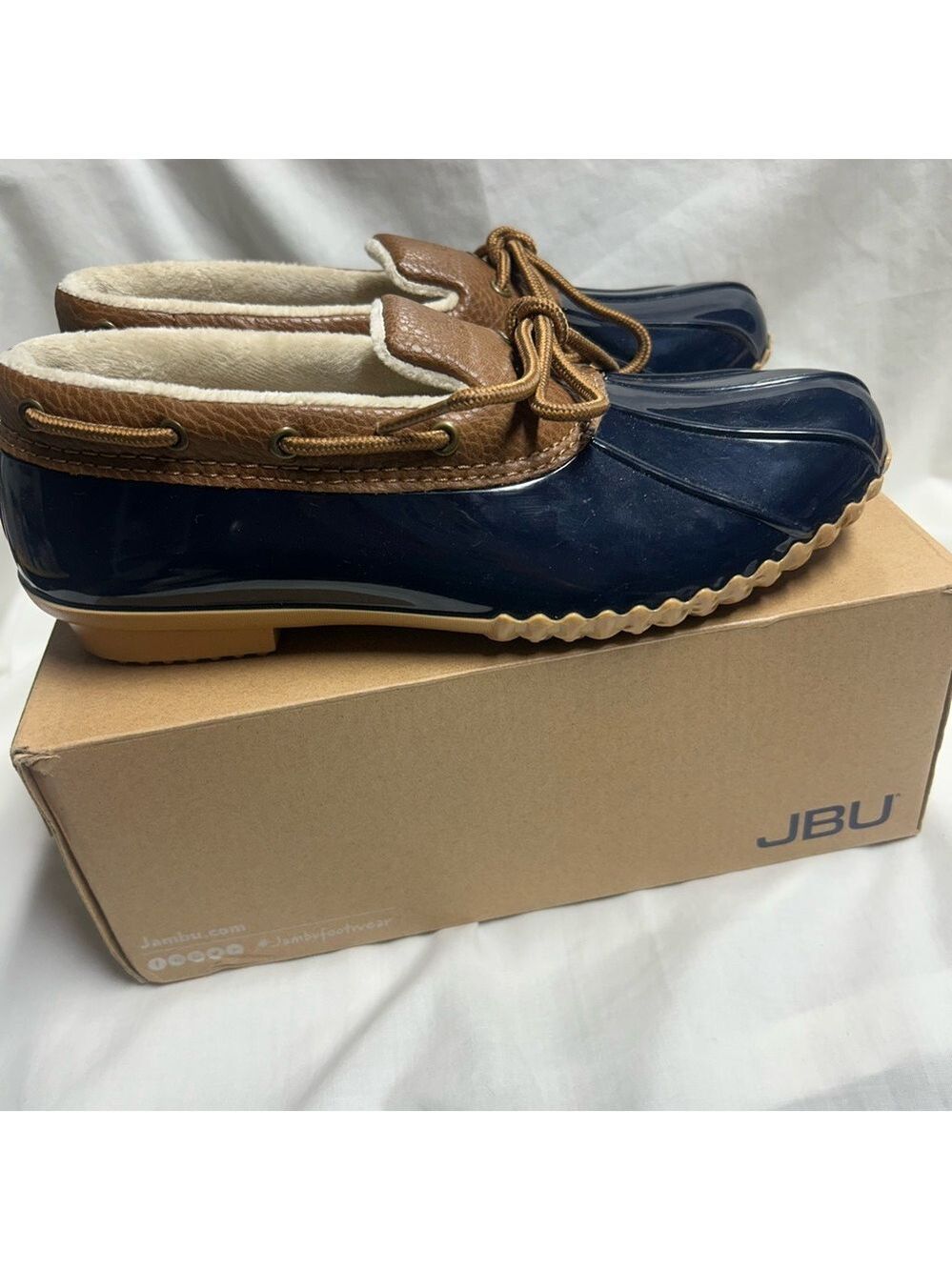 JBU Woodbury Waterproof 2022 Sz 9  Box Navy Brown Womens